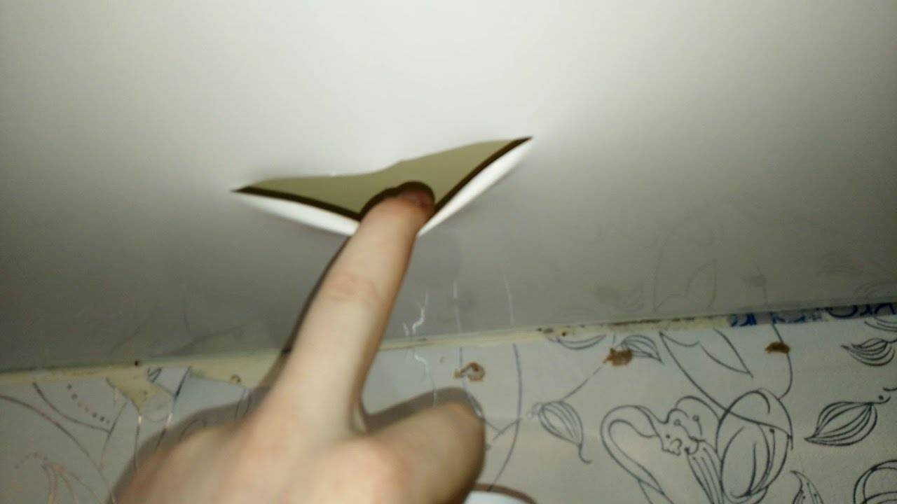 Ремонт натяжных потолков после пореза своими руками (20 фото)