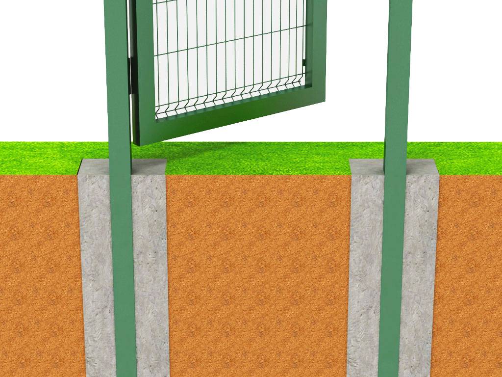 Монтаж столбов для распашных ворот - как правильно самостоятельно сделать фундамент ворот