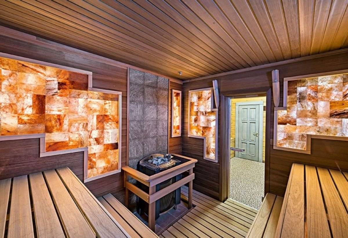 Освещение в бане в комнате отдыха - строим баню или сауну