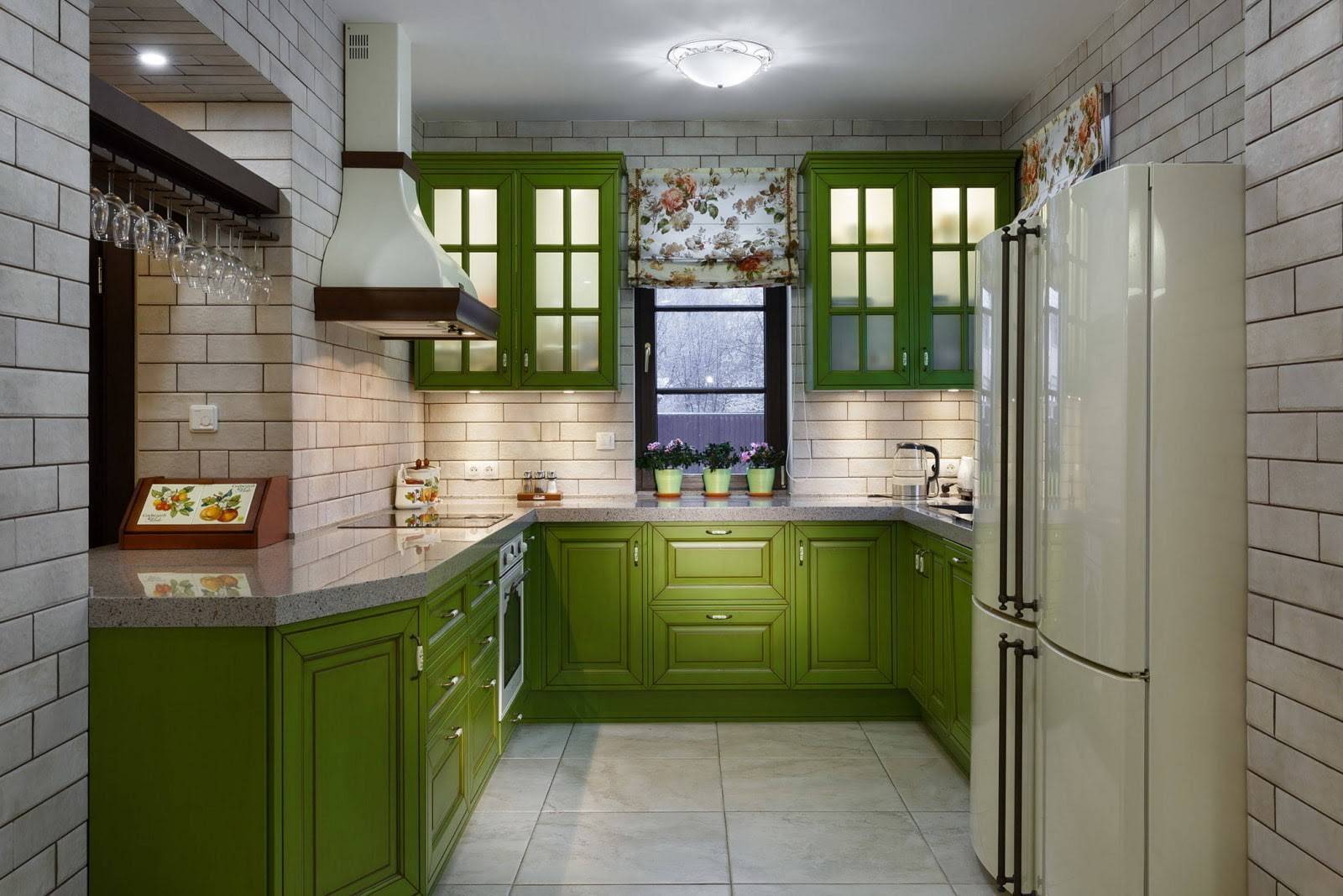 Зеленая кухня: актуальный дизайн и обзор стильных интерьеров для кухни (145 фото)