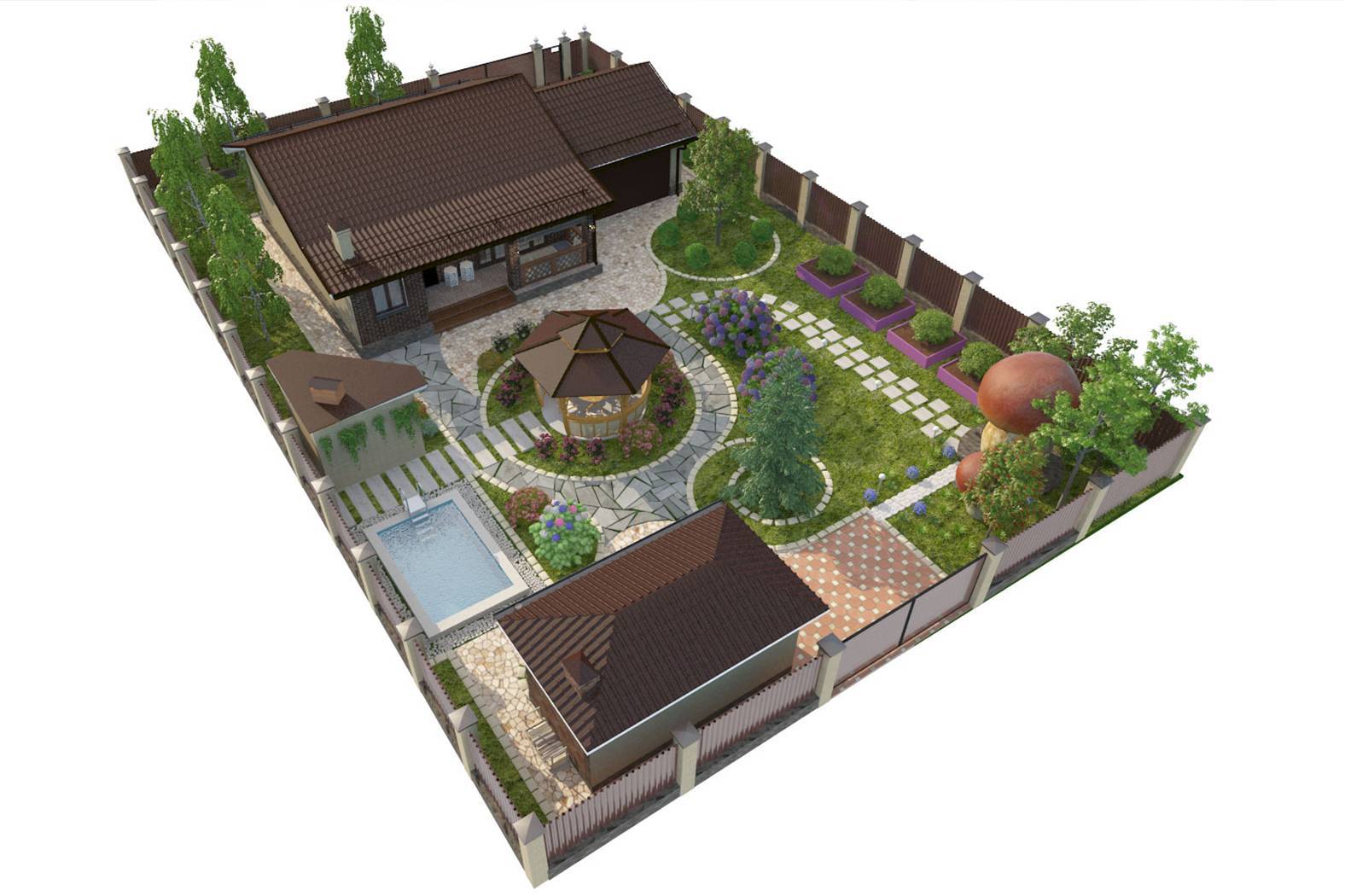 Планировка участка 15 соток: реальный опыт. пример и схема, как распланировать участок 15 соток. | красивый дом и сад