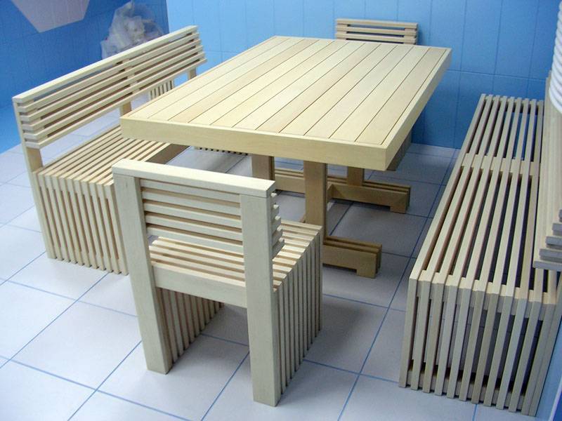 Мебель для бани своими руками. выбор древесины и некоторые советы по изготовлению