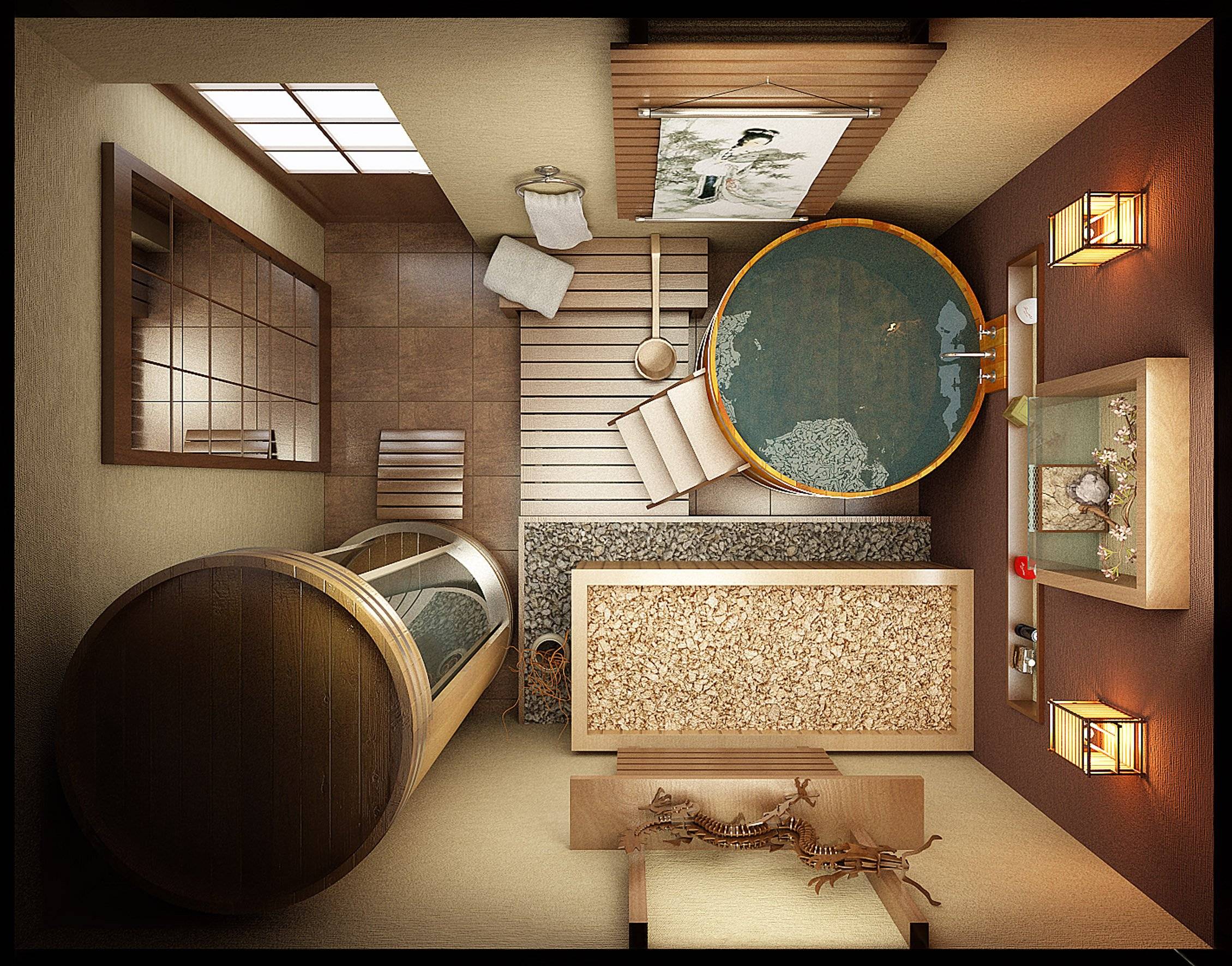 Ванна японская: стиль комнаты и виды ванн, фураке, офуро и деревянная, фото