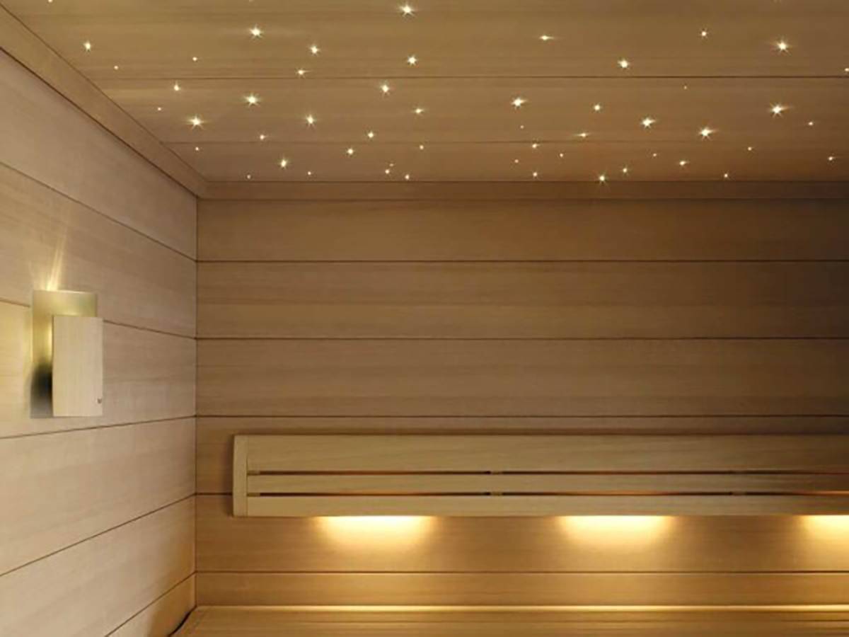Освещение в парилке бани: 12 вольт, светодиодами, выбор корпуса и ламп